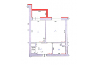 Продается Однокомнатная квартира, петрова, 43