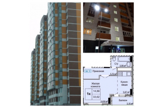 Продается Однокомнатная квартира в новостройке, Клубная, 17