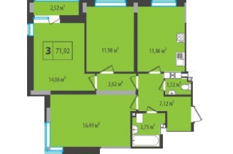 Продается Трехкомнатная квартира в новостройке, Орджоникедзе, 200