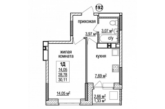 Продается Однокомнатная квартира, Ворошилова