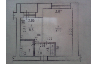 Продается Однокомнатная квартира, Барышникова, 55